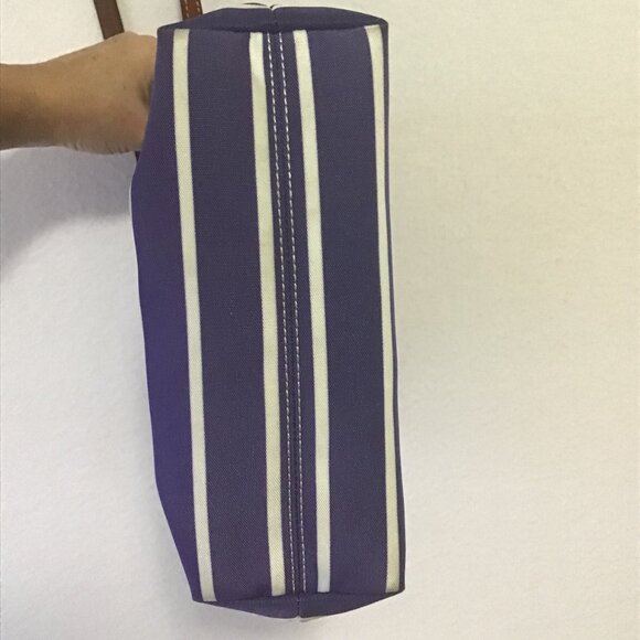 Dooney & Bourke Blue and White Striped Nylon Crossbody Bag - Picture 7 of 13